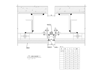 封缝型吊顶变形缝做法大样 施工图
