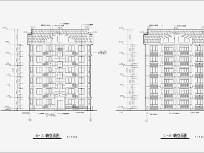 住宅区建筑建筑设计 施工图