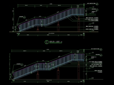 现代空中栈道详图 施工图