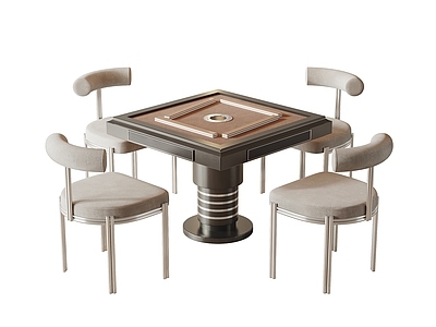 现代麻将桌椅 棋牌桌 单椅 餐椅