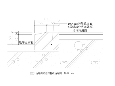 门槛石地面节点 施工图