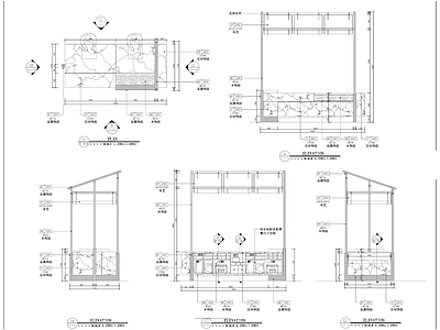 大堂吧前台父类节点 施工图 柜类 家具节点详图