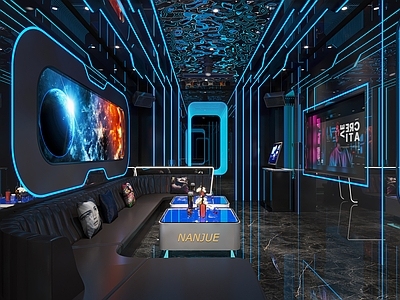 现代科技感KTV 包厢