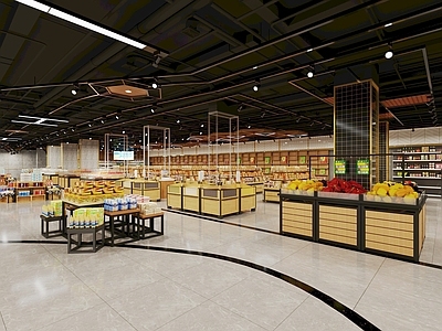 现代超市 展示柜台