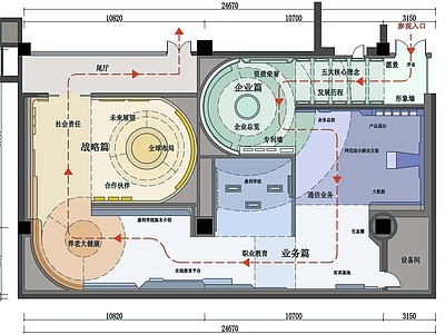 企业科技展厅平面图