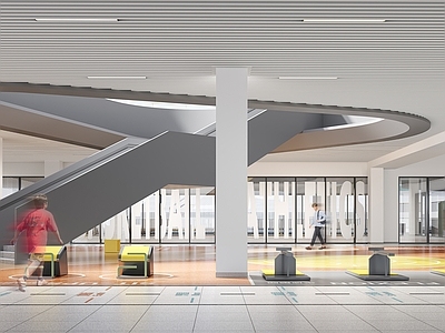 现代学校架空层室内空间