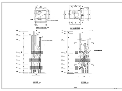 观鸟塔详图 施工图 建筑通用节点