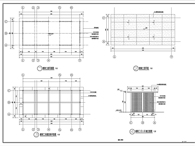 景观廊架详图 施工图