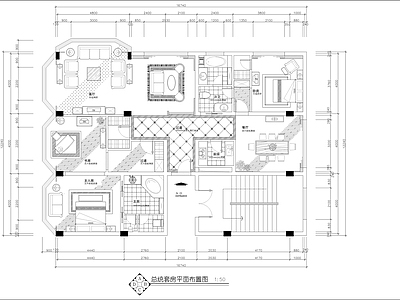 五星级酒店总统套房装修图 施工图 客房