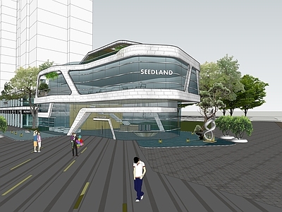 现代异形展览馆建筑