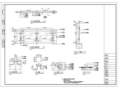 栏杆标准段详图 施工图