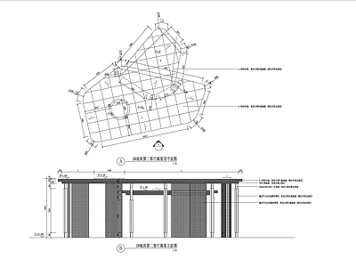 景观会客厅廊架详图 施工图