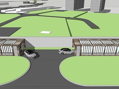 现代地库出入口建筑
