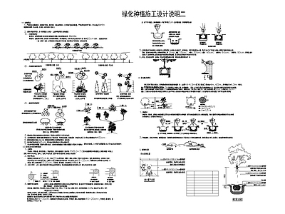 园林园建及绿化设计说明 图库