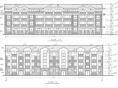 四层公寓建筑 施工图