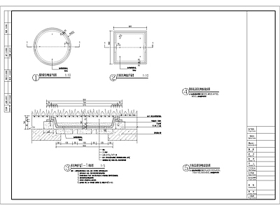 装饰井盖详图 施工图