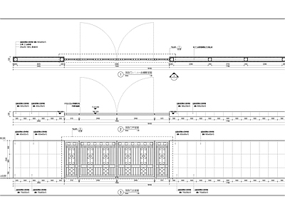 欧式铁艺门 施工图 通用节点