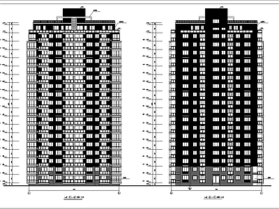 金海岸高层住宅建筑 施工图