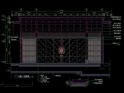 新中式入口门楼做法详图 施工图 建筑通用节点