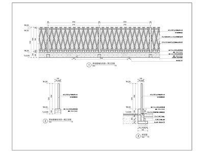 黄竹矮墙 施工图 墙面通用节点