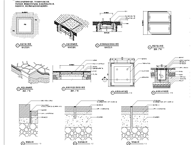井盖标准节点详图 施工图
