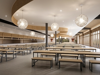现代学校食堂