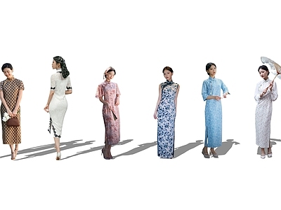 2D旗袍女人
