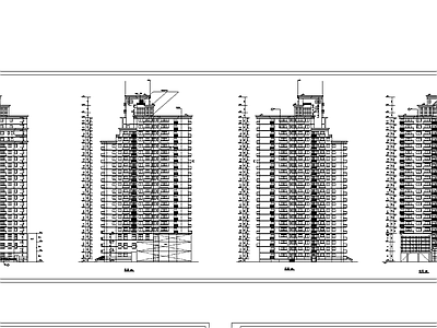 北京高层商住楼建筑 施工图