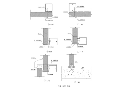 门边门顶门底大样 施工图 建筑通用节点