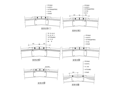 屋脊详图 施工图 建筑通用节点