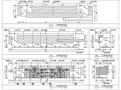 五星级酒店大堂接待台详图 施工图 前台 家具节点详图