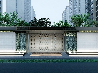 现代示范区大区入口大门 示范区头