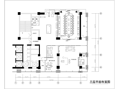 三层中信银行支行装修 施工图