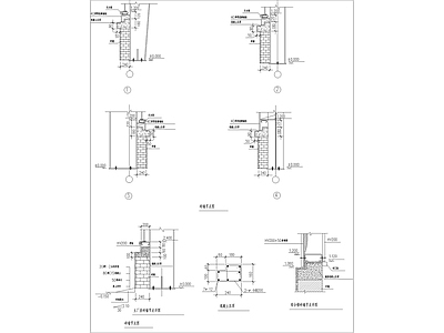 砖墙节点图 施工图 墙面通用节点