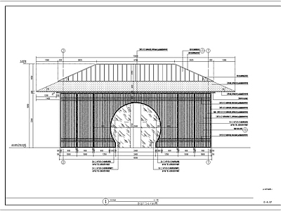 新中式景观廊架 施工图