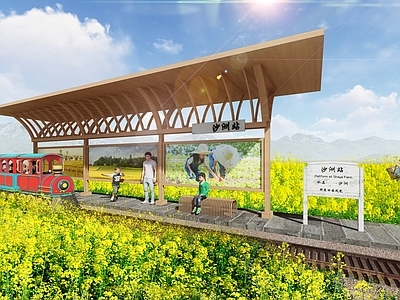 现代稻田景观