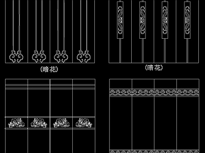 移门镜花暗花 雕刻图案 图库