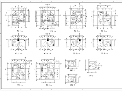 厨房卫生间建筑大样 施工图