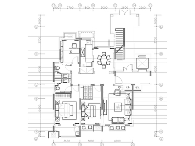 平层家装样板间 施工图