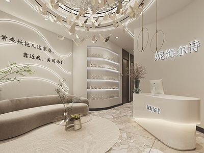 现代美容SPA店 包间 前台