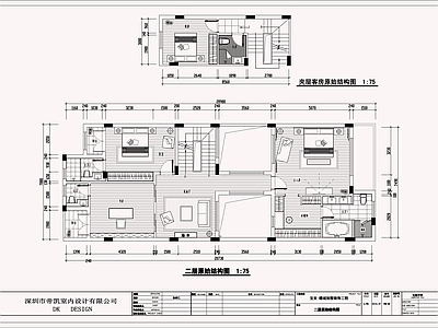 家装别墅室内 施工图