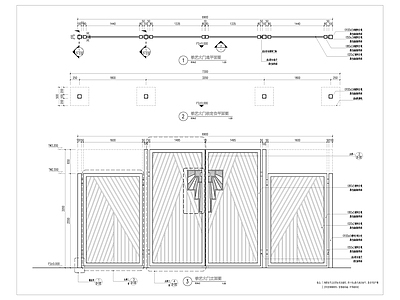 铁艺门 施工图 通用节点