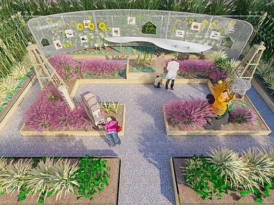 现代植物科普园 植物乐园 植物科普导视牌 植物科普小品