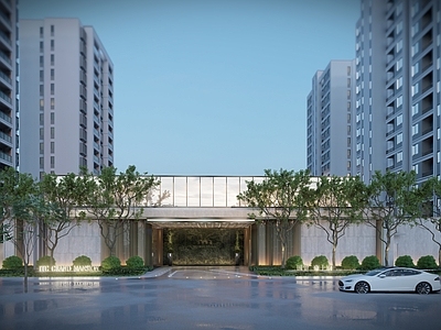 现代小区入口大门