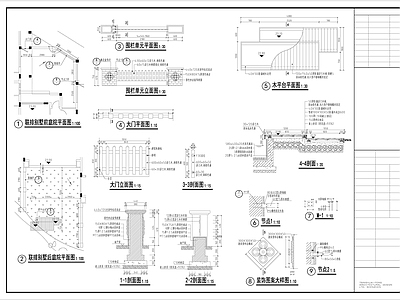 联排别墅围墙详图 施工图 墙面通用节点