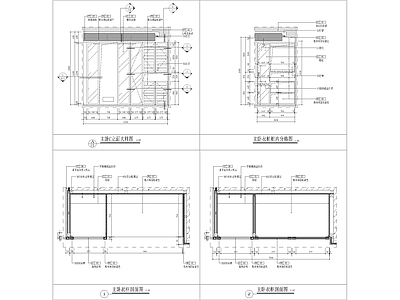 衣柜及墙身大样 施工图 柜类 家具节点详图