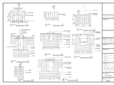 井盖及排水沟详图 施工图