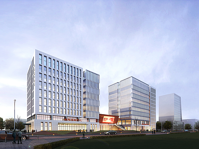 办公楼建筑效果图 施工图