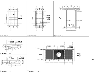 景观廊架详图 施工图