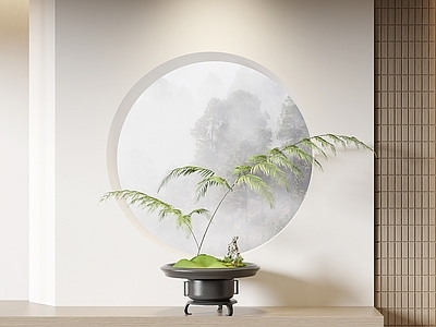 新中式绿植盆景 植物 花盆 盆景